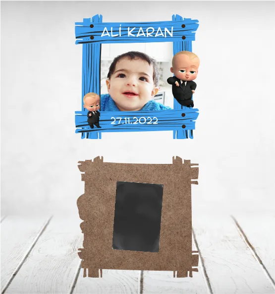 Patron Bebek Mavi Çit Patron Bebek Magnet