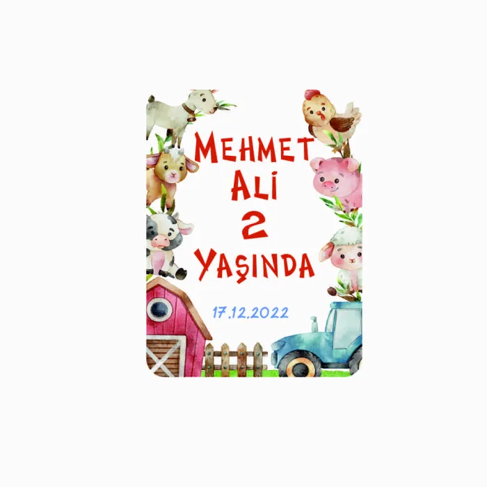Çiftlik Temalı Ahşap Magnet