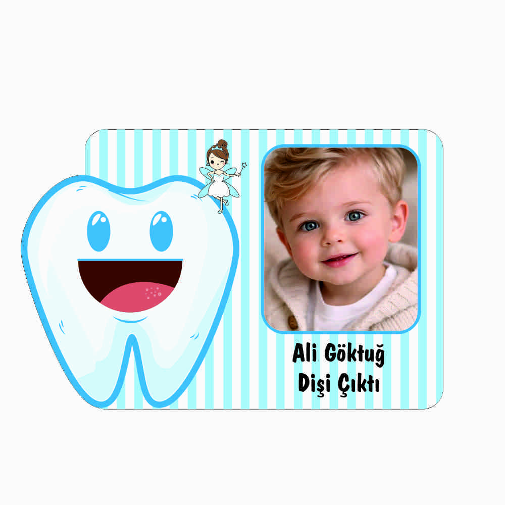 Diş Temalı Resimli Ahşap Magnet