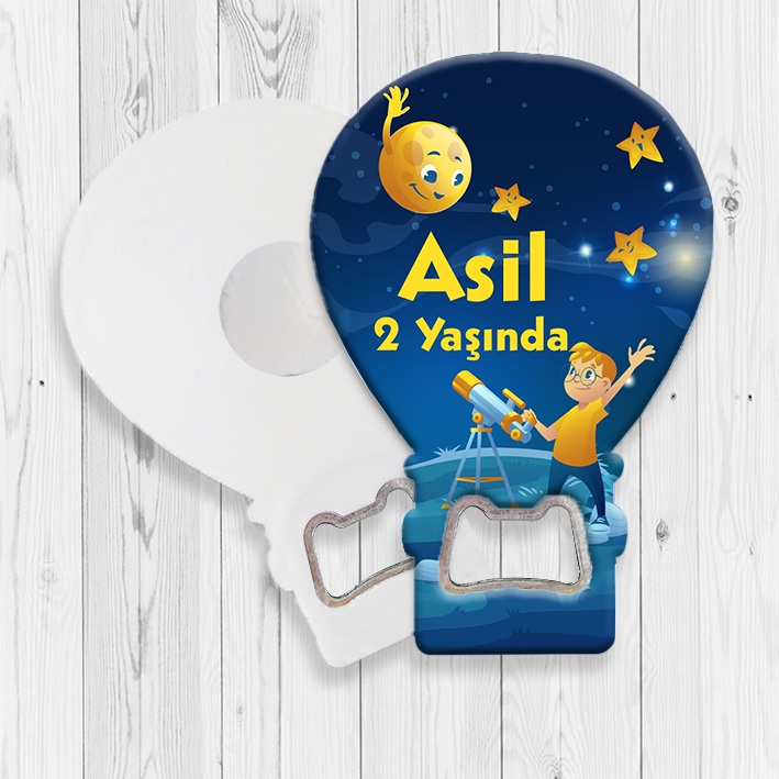 Teleskoplu Çocuk Temalı Balon Magnet Açacak